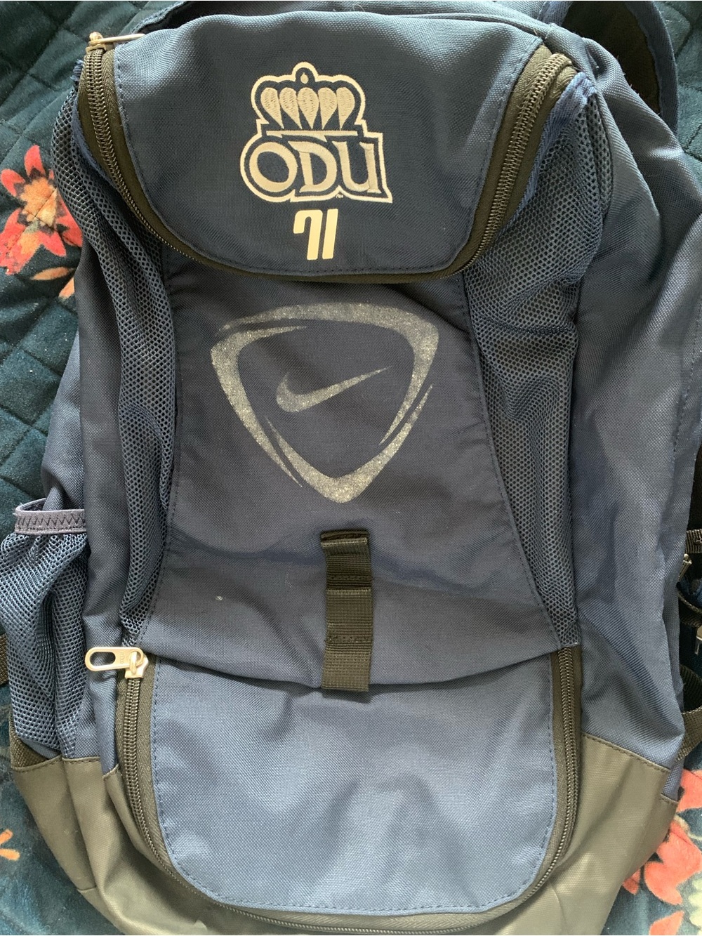 Nike Varsity Elite ODU Football Team Issued Player Backpack #71 Old Dominion